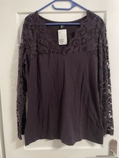 H&M Damen Spitzenbluse Gr XL