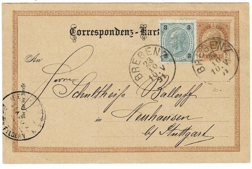 1891 correspondenz karte - 1891,, "