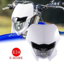 Dirt Bike LED Scheinwerfer+weiß Maske für Yamaha WR450F WR250F Enduro Supermoto