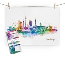 Geschirrtuch Hamburg rainbow