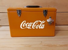 Cola Kühlbox Orange 6.6 Gal Getränke Kiste Coca Cola Öffner 19.3x11.8x10.6 Zoll