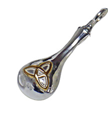 Peter Stone 925 Silber edle Triquetra Phiole Anhänger zum Öffnen Lederschnur