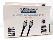 Oehlbach Black Magic, High Speed HDMI-Kabel,vergoldete Stecker,4k Ultra HD, 10 m
