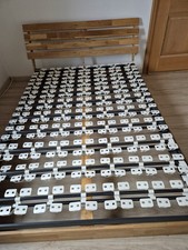 BETT mit Lattenrost 140 X 200 cm, Massivholz, unbeschädigt