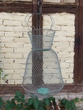 Fischreuse Frankreich Metall Draht Faltbar Fischernetz Maritime Deko Muschel