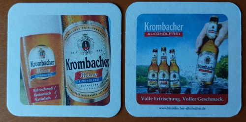 Bierdeckel krombacher - bierdeckel,