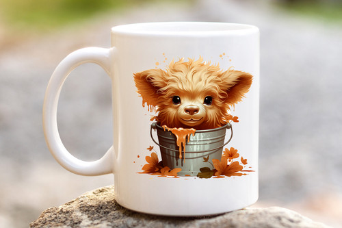 Schöne hochlandkuh tasse - schöne,