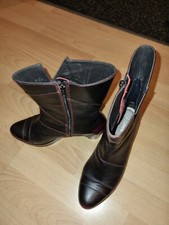 Tolle Noat Damenschuhe  Stiefeletten Leder braun/schwarz  Gr. 39 UK 6  Neuwertig