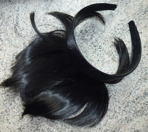 Haarreif pony natur schwarz - natur,