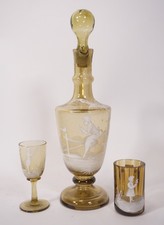 3-tlg. Set antikes böhmisches