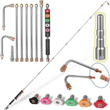 Lange Modulare Teleskoplanze 2,8m mit 6x Düse für NILFISK KEW Hochdruckreiniger