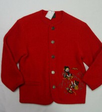 St.Peter Trachten Jacke Janker Reine Schurwolle Gr.128 Rot Jungen Mädchen Neu