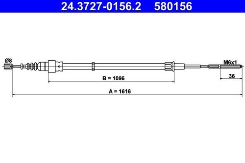 Ate bremsseil hinten - bremsseil,