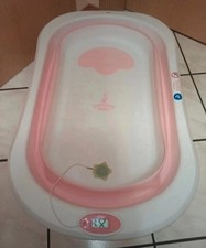 Baby Mädchen Babywanne Wanne mit Thermometer Zubehör Badezubehör Bad Säugling