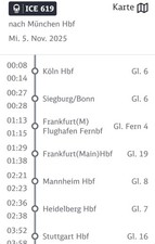Teilen ICE Bahnticket 2 Personen Köln - München am Donnerstag 06.11.2025