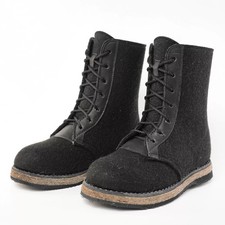 Herren-Jagdstiefel aus Schaffell, sehr warm, mit isolierten Sohlen,schwarz