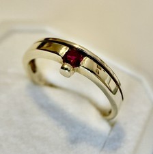Goldring damenring mit rubin - goldring,