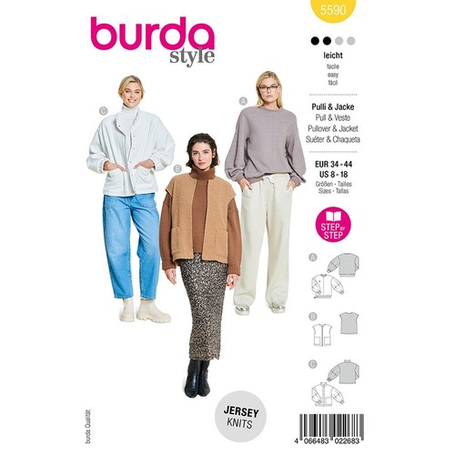 Pullover weste jacke burda - pullover,, &