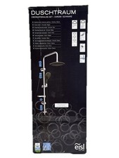eisl DUSCHTRAUM Duschsäule Regendusche Duschset Überkopf Dusche Chrom SchwarzNEU