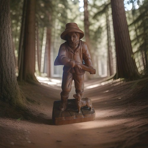 Holzfigur der jäger - holzfigur,