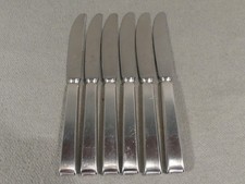 WMF 2500 Bauhaus 6 Obst Messer 16,5 cm  90er Silberauflage rar