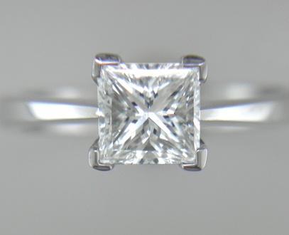Diamant solitär platin ring - diamant,