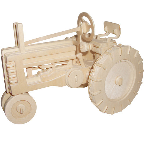Traktor typ 3d holzbausatz - -,