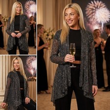 Damen Jacke Blazer Silber