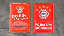 2 Blechschilder FC Bayern