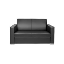 Schwarzes Leder Sofa