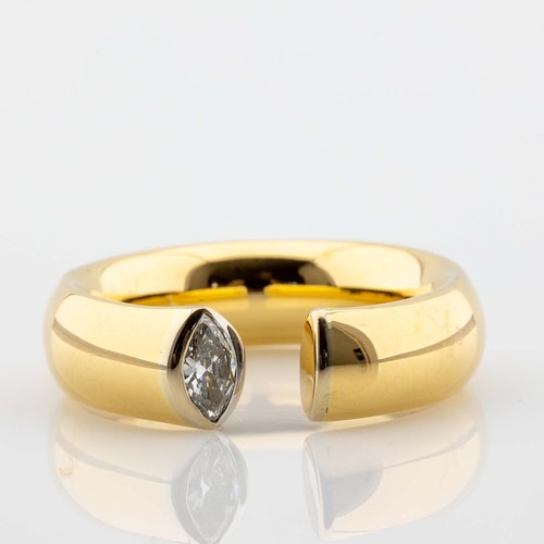 Ring 750 18k gelbgold - ring, diamant