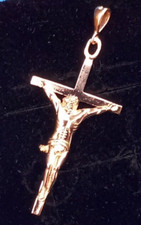 585 Gold Kreuz Anhänger russisches Rosegold Rotgold