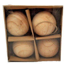 Dekokugeln-Rentiere- Holzkugeln zum hängen-Weihnachten- Neu OVP  2.Wahl #