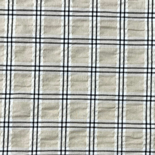 Beige und schwarz - , karierter