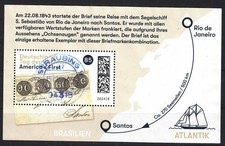 BUND: Block America's First Tag der Briefmarke 2024, sauberer Vollstempel