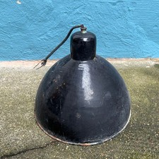 Alte Emaille Lampe Industrie Fabrik Loft Werkstatt mit Patina Vintage Ø26cm