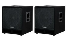 Paar DJ PA Subwoofer Disco Bass Party Box 38cm (15") Bass-Reflex System 1200W