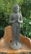 Buddha grüßend  Indonesien Lavastein Skulptur Statue Feng Shui Garten Dekoration