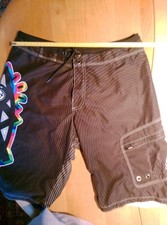Boardshorts, M/L, schwarz mit