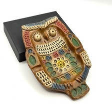 Vintage Keramik Eule Ablage