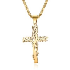 18k Goldkette Kreuzkette mit