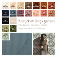 Rippjersey uni, Jersey Stoff