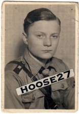 Foto Pimpf Jugend HJ Uniform Halstuch Schulterriemen Bann 266 2.WK orig. 0595