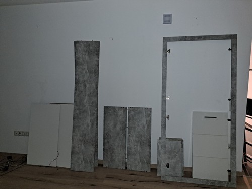 Schrank set wohnzimmer grau - set,