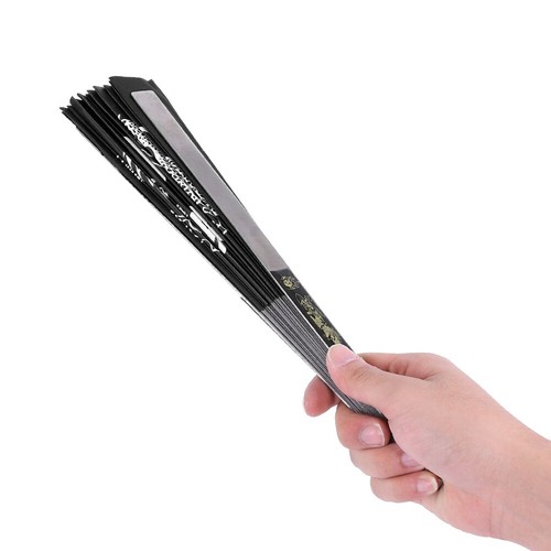 Faltbare handfächer - (black),