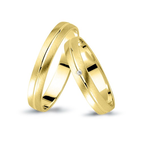 Paar trauringe 750 gold - 750,