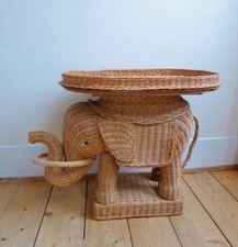 Rattan Elefant Korb Beistell