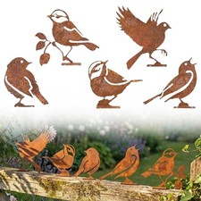 Rostige metall vögel - rostige,