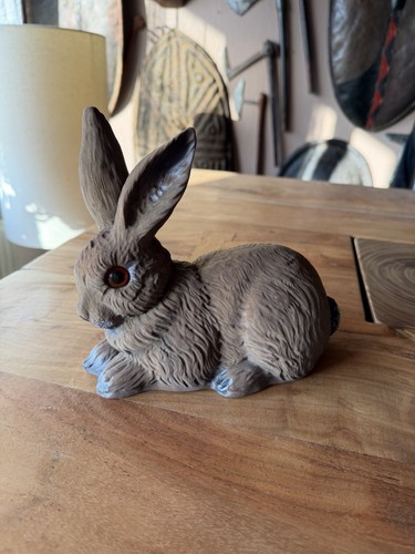 Vintage gartenfigur hase - gartenfigur,