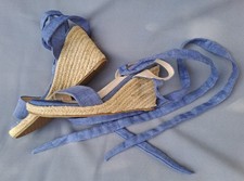 Keilsandaletten 36 Jeans Blau